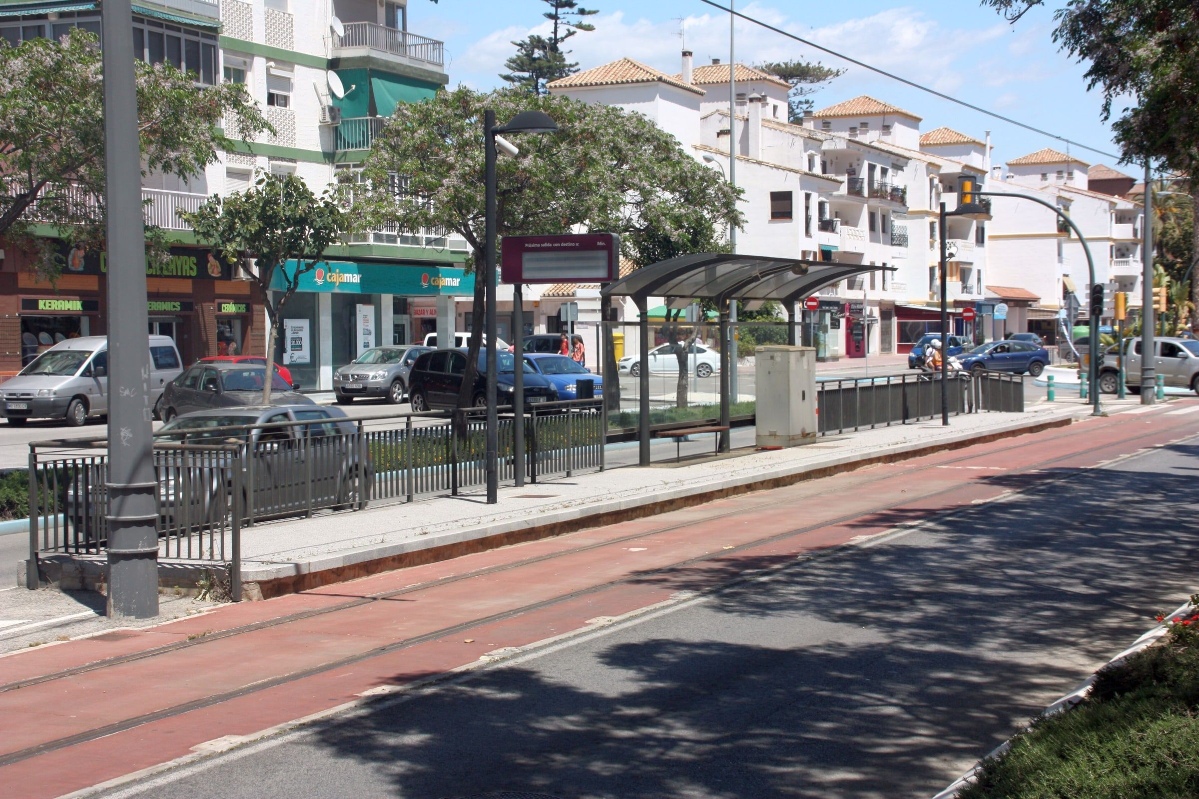 Antigua parada del tranvía de Vélez-Málaga en Torre del Mar, hoy sin servicio